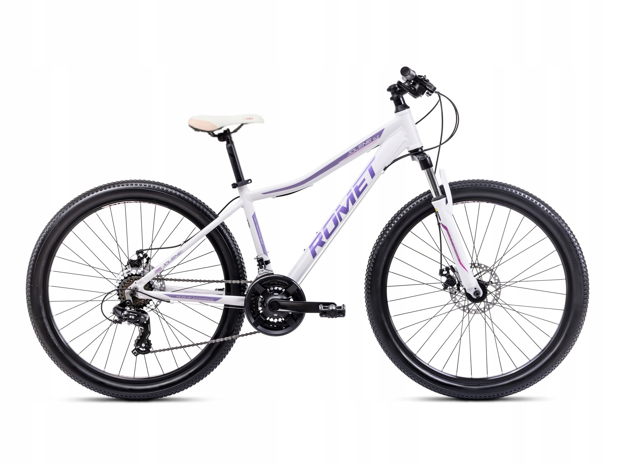 Rower MTB Romet Jolene 6.2 rama 15 cali koło 26 " biało-fioletowy
